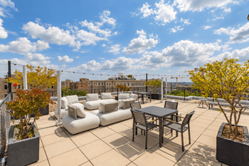 Rooftop deck with grills